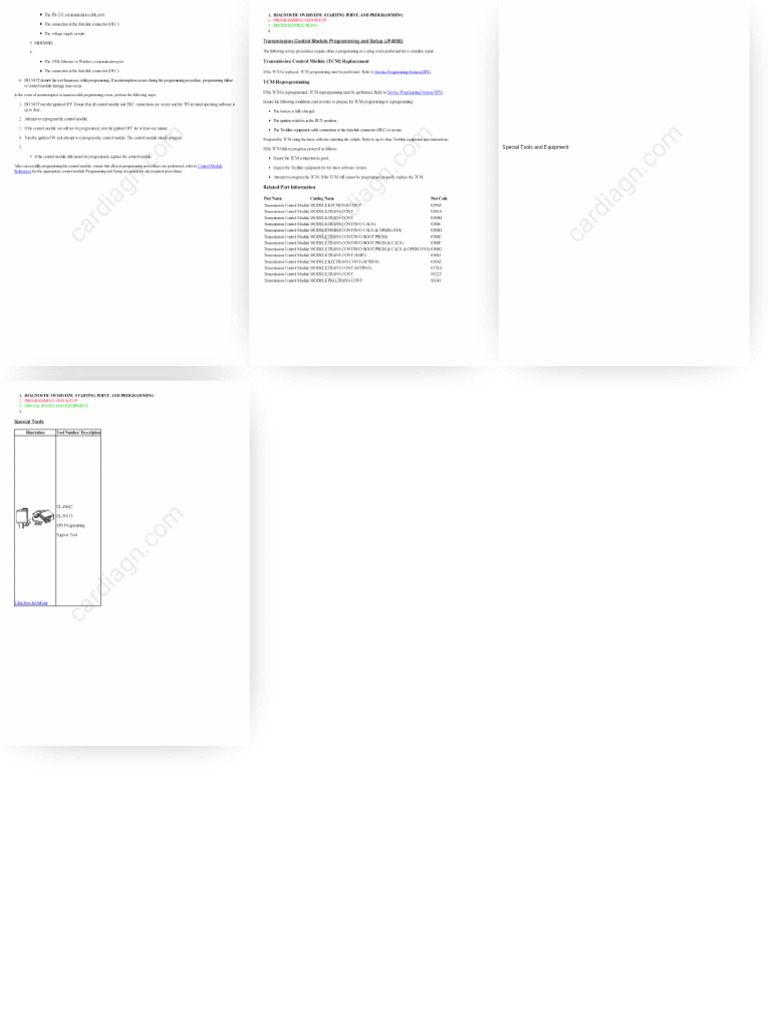 Chevrolet Spark M300 Manual - Programming and Setup - PDF Download | PDF