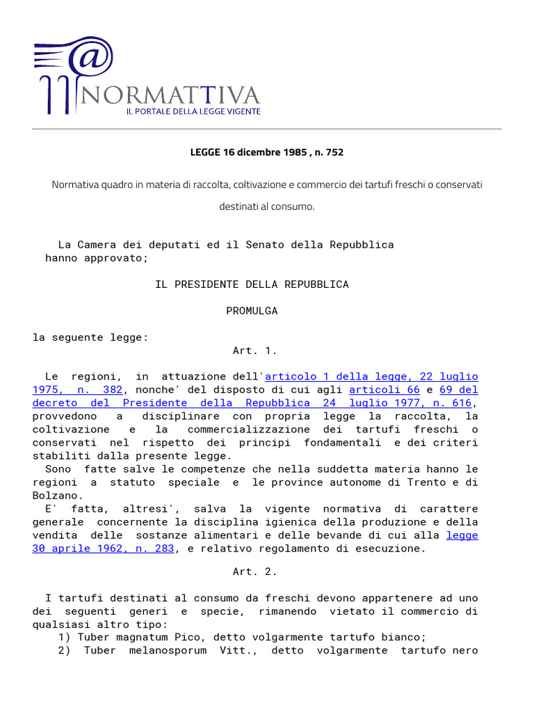Legge 752 1985 PDF