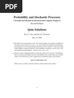 Probability and Stochastic Processes Quiz Solution Manual