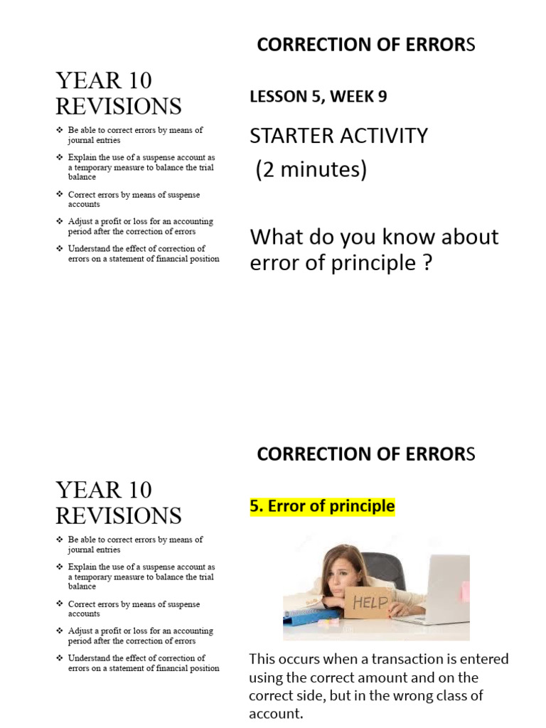 Year 10 Correction of Errors LG Lesson06 PDF