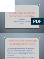 Metodología Desarrollo de Software Educativo