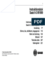 Instruktionsbok Saab 9-3 M1999