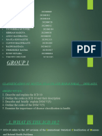 Updated GROUP ONE CLASSIFICATION OF MENTAL HEALTH AND BEHAVIORAL DISEASES