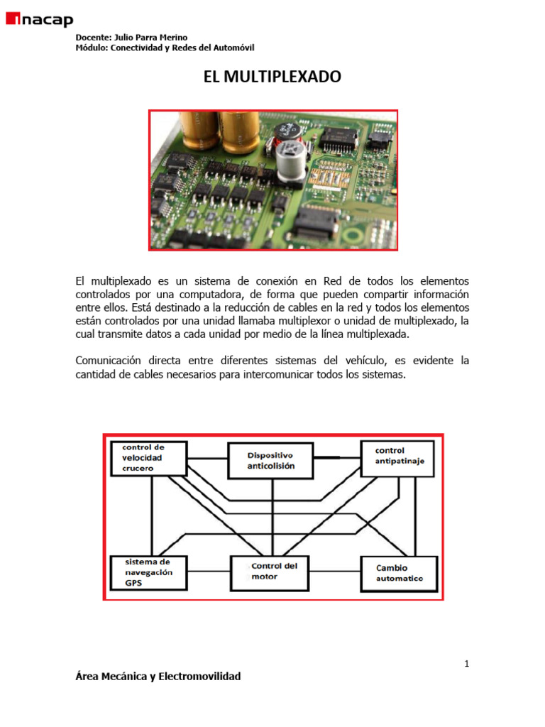 Sistema de Multiplexado Automotriz | PDF | Red de computadoras ...