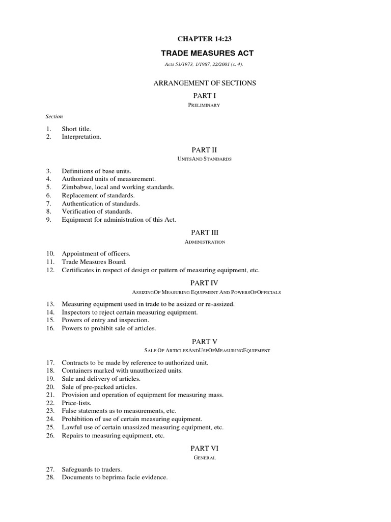 Statutory Act Zimbabwe | PDF