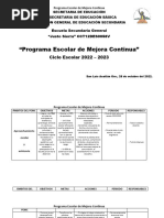 Programa de Mejora Continua PMC 2024-2025 | PDF | Escuelas | Evaluación