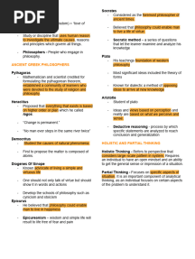 Philo Quarter 1 Reviewer