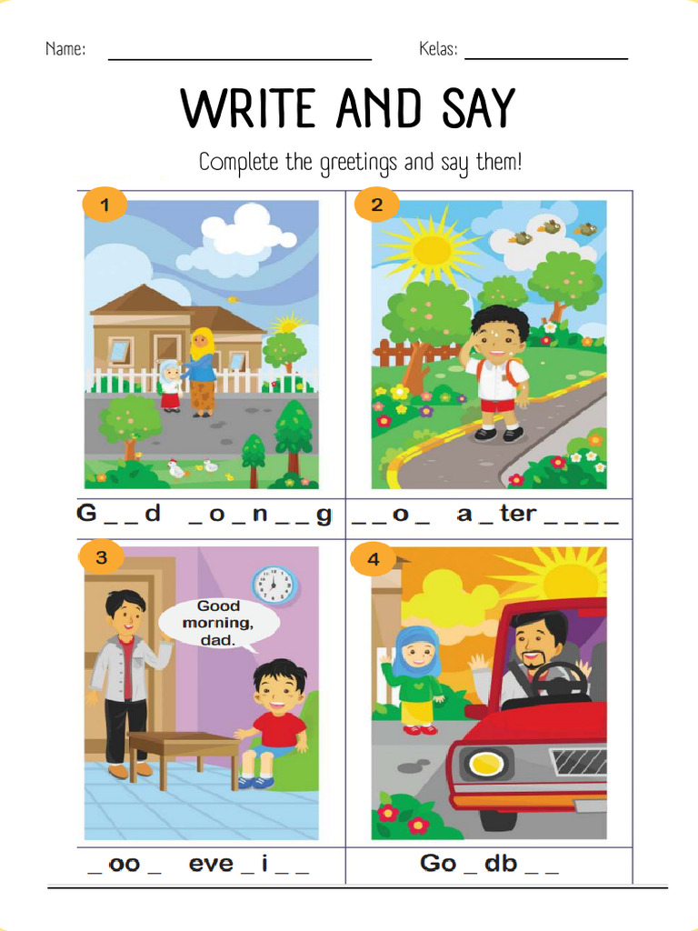 LKPD Greetings KLS 1 PDF