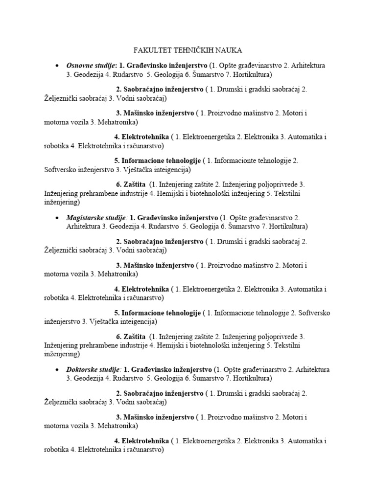 Fakultet Tehnickih Nauka Cacak
