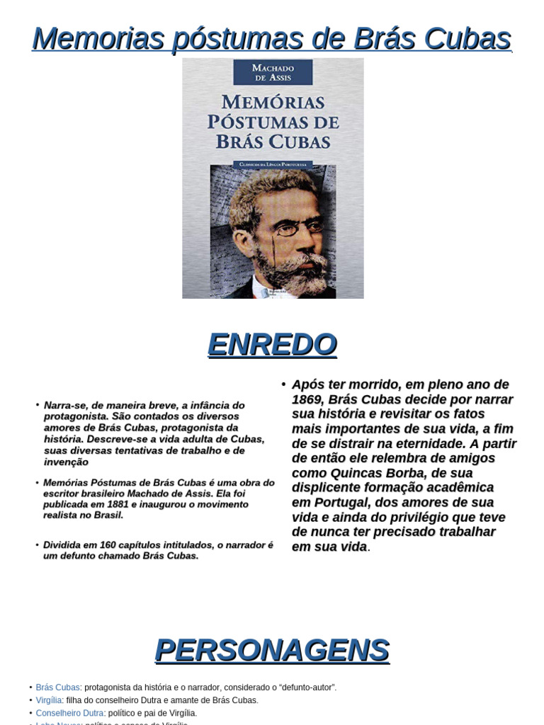 Memorias Póstumas de Brás Cubas PDF