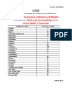 Admission Notice