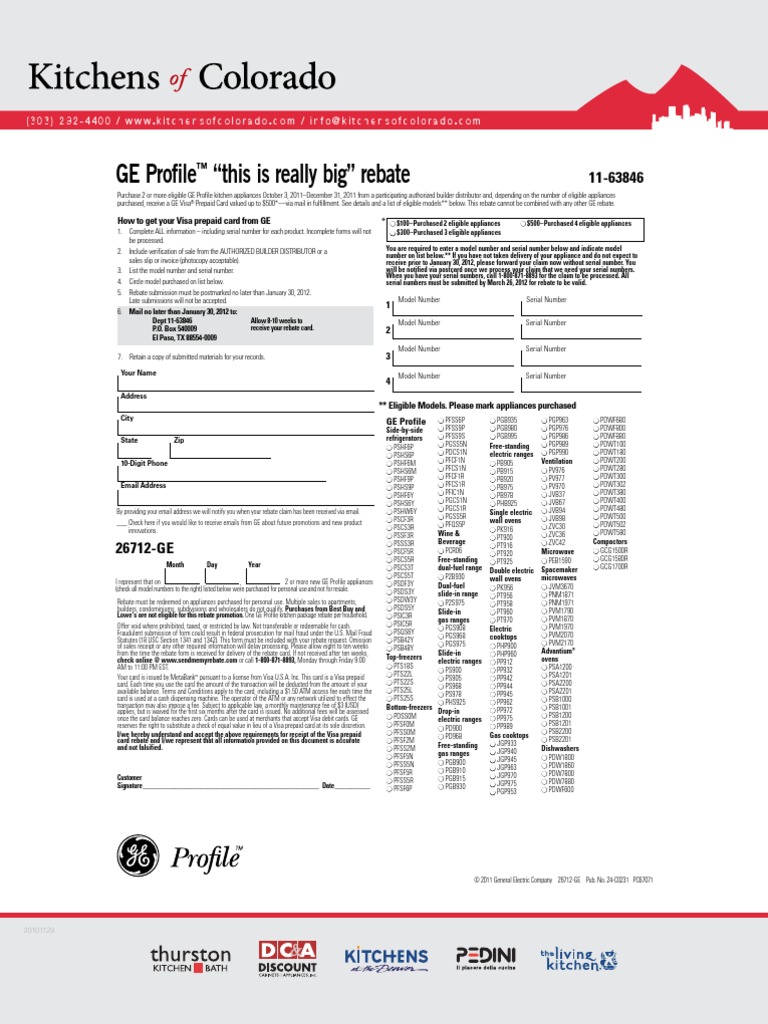 GE Profile™ “this is really big” rebate PDF Rebate (Marketing