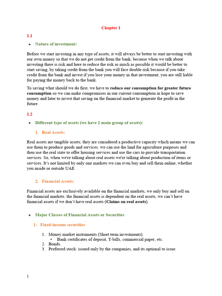 Quiz 1 PDF Stocks Option (Finance)