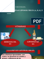 Tema: Vitaminas Liposolubles (A, D, K, E: Curso: Nutricion Y Dietoterapia
