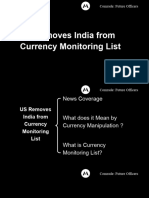 US Removes India From Currency Monitoring List