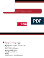 Draft: Thème 8.7: Finance Durable