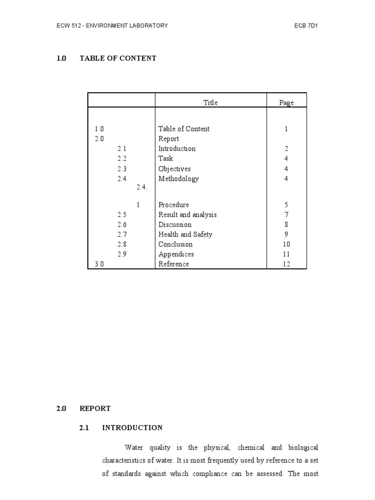 02 Water Quality Test Lab PDF Water Quality Ion