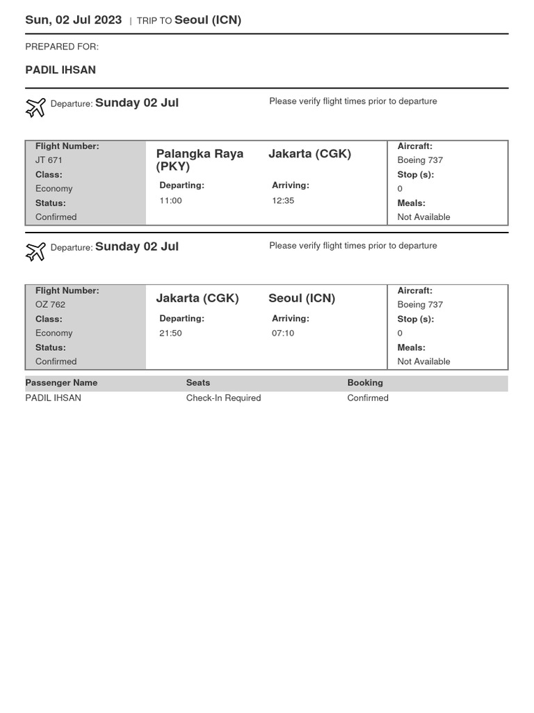 Booking - Confirmation 2 | PDF