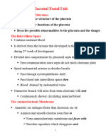 Maternal Placental Foetal Unit