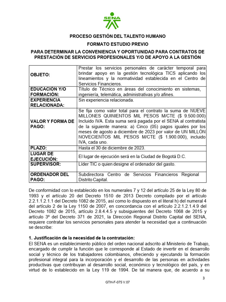 Estudio Previo | PDF