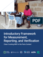 Introductory Framework For Measurement Reporting and Verification