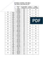 Unit Test 2 Seating Plan (Class 6 To 12)