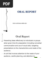 Oral Report