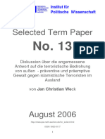 Weck (2006) Präventive Und Präemptive Gewalt Gegen Islamistische Terroristen Im Ausland