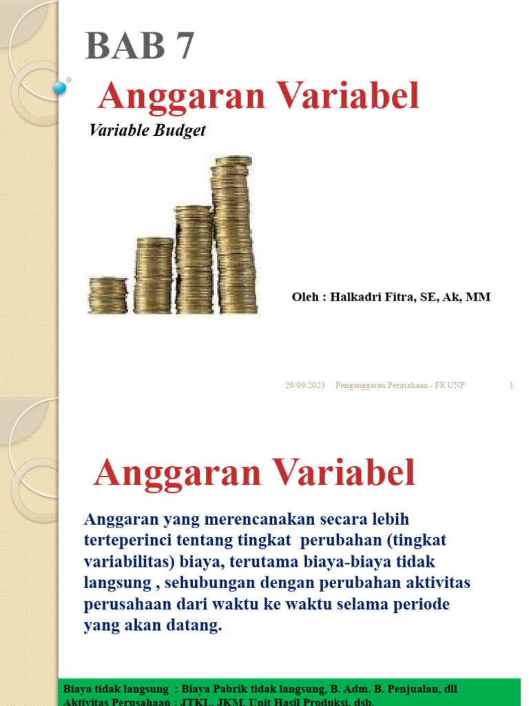 Anggaran Variabel dalam Perusahaan | PDF | Pengelolaan Keuangan & Uang