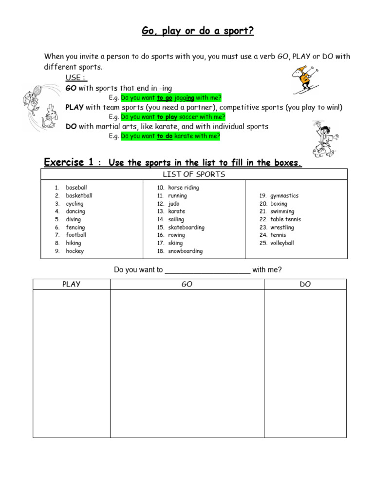 Sports Action Verbs Explained | PDF