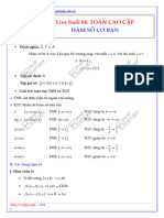 TOÁN CAO CẤP - BUỔI 4 - Hàm số cơ bản