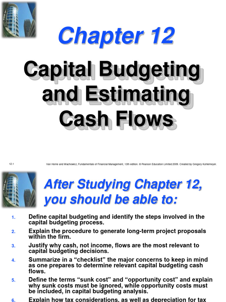 Capital Budgeting And Cash Flow Analysis Pdf Expense Depreciation
