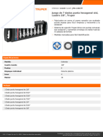 Juego de 7 Dados Punta Hexagonal STD, Cuadro 3/8", Truper: CÓDIGO: 14169 CLAVE: JPH-3/8X7P