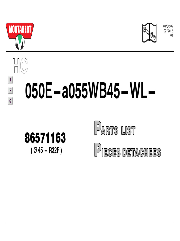 Montabert HC50 Parts and Maintenance Guide | PDF | Mechanical ...