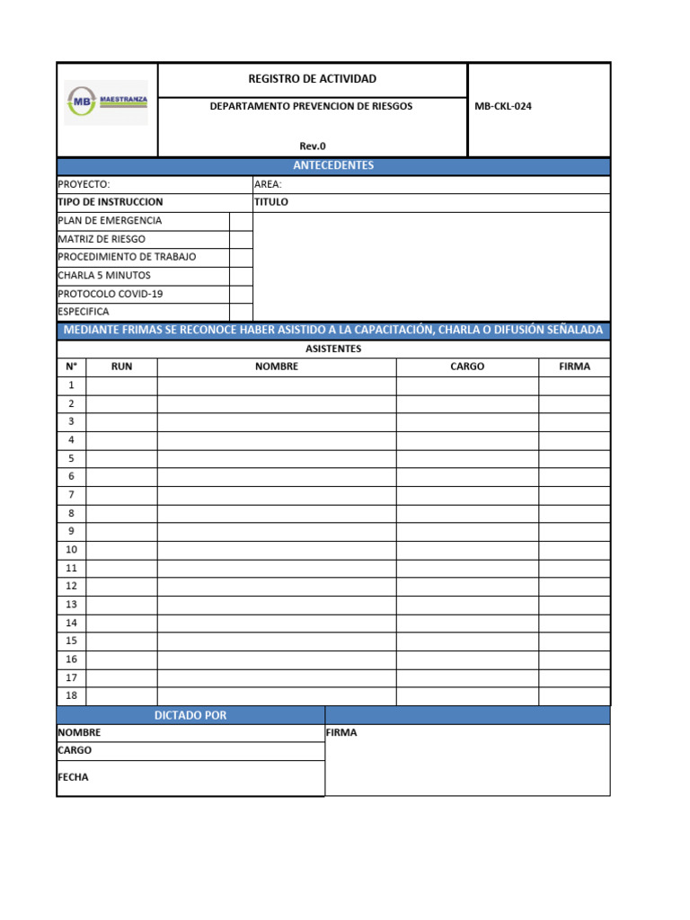 Check List Maestranza Mb Pdf