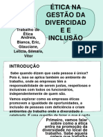 Apresentação, Trabalho de Etica