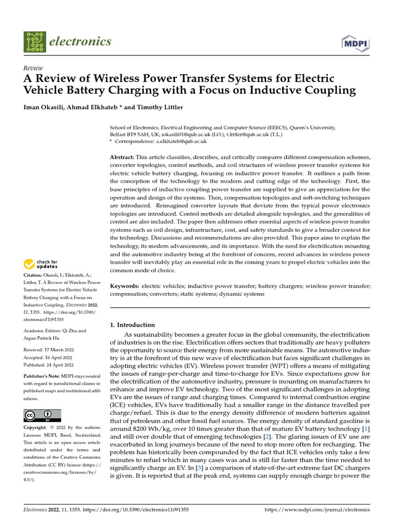 Electronics 11 01355 pdf electric vehicle inductance