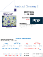 CMY283 - Lecture Slides 14-08-2023 - All Echem