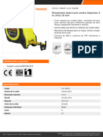 Flexómetro Auto-Lock Contra Impactos 5 M Cinta 19 MM: CÓDIGO: 10747 CLAVE: FA-5M