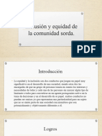 Inclusión y Equidad de La Comunidad Sorda