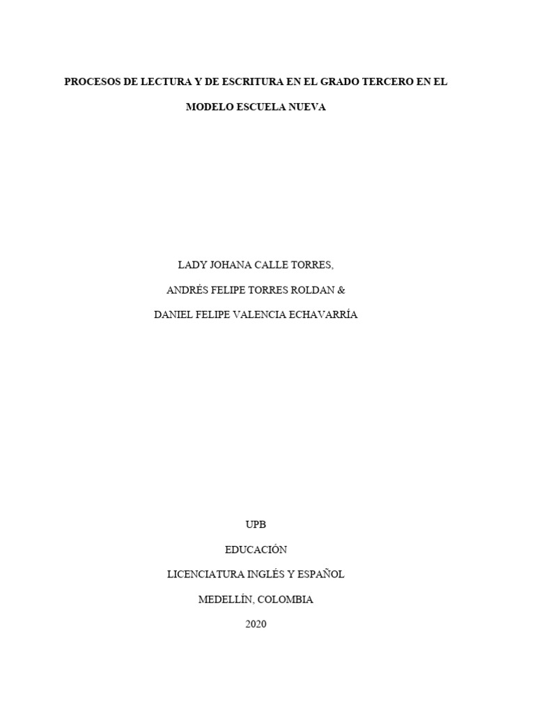 Procesos de Lectura y Escritura | PDF | Cognición | Aprendizaje
