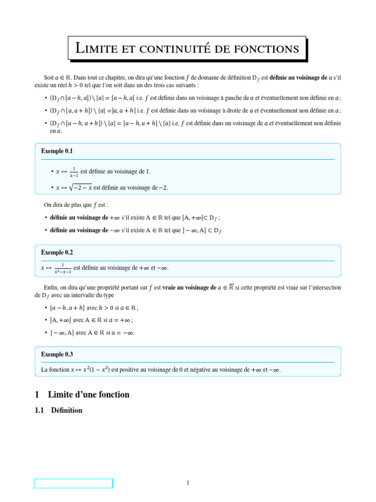 CHAP2Limite Continuite PDF — free download