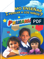 Como Enseñar A Pensar A Los Niños - Primaria