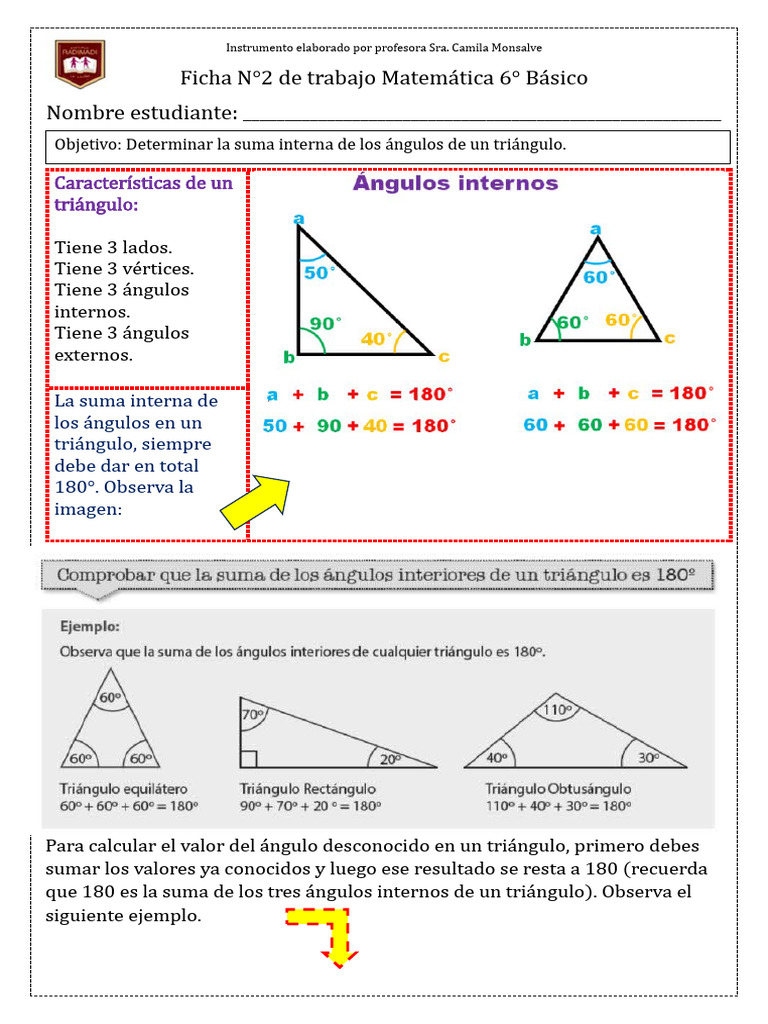 Ángulos Internos Triangulo | PDF | Hogar, jardinería y bricolaje
