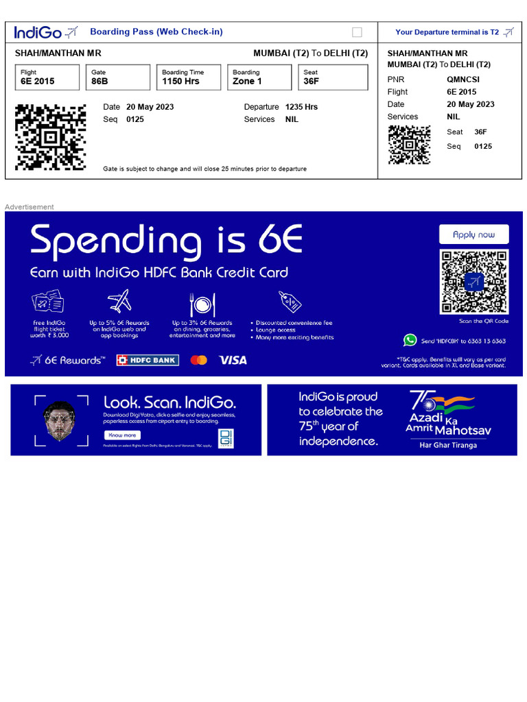 6e 2015 86b 1150 hrs zone 1 36f boarding pass web check in
