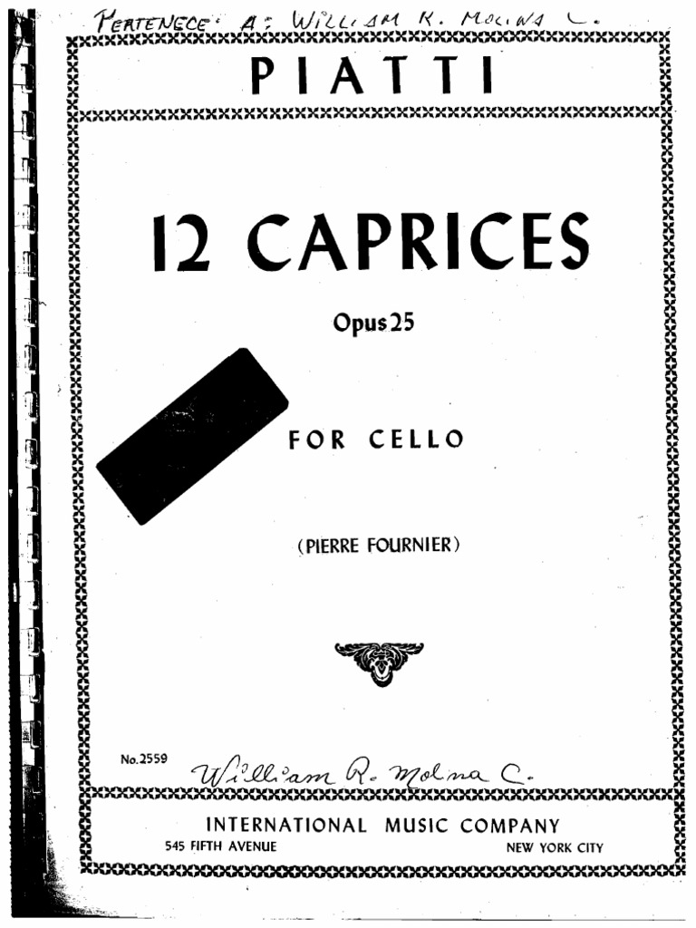 12 Capricci Per Violoncello Solo Op. 25 - Spartito Musicale Per Violoncello - Foto 8