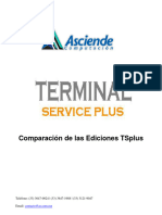 Comparación de Las Ediciones Terminal Service Plus
