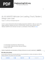 HL-93 AASHTO Vehicular Live Loading - Truck - Tandem - Design Lane Load