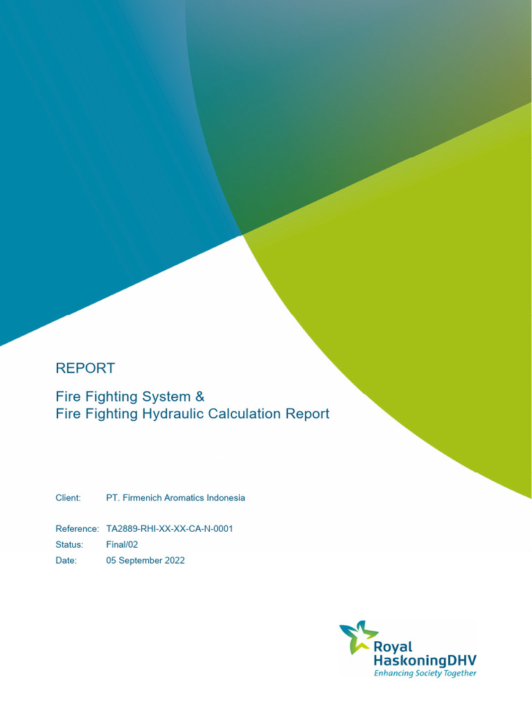 TA2889-RHI-XX-XX-CA-N-1001 Fire Fighting Hidraulic Calculation-R1 | PDF ...