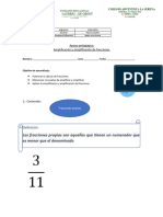 Apoyo Pedagógico Octavo Basico Amplificación y Simplificación de Fracciones